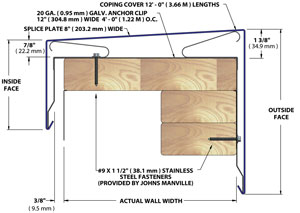 Presto-Lock Coping Over 6" to 12" FH, Tapered 